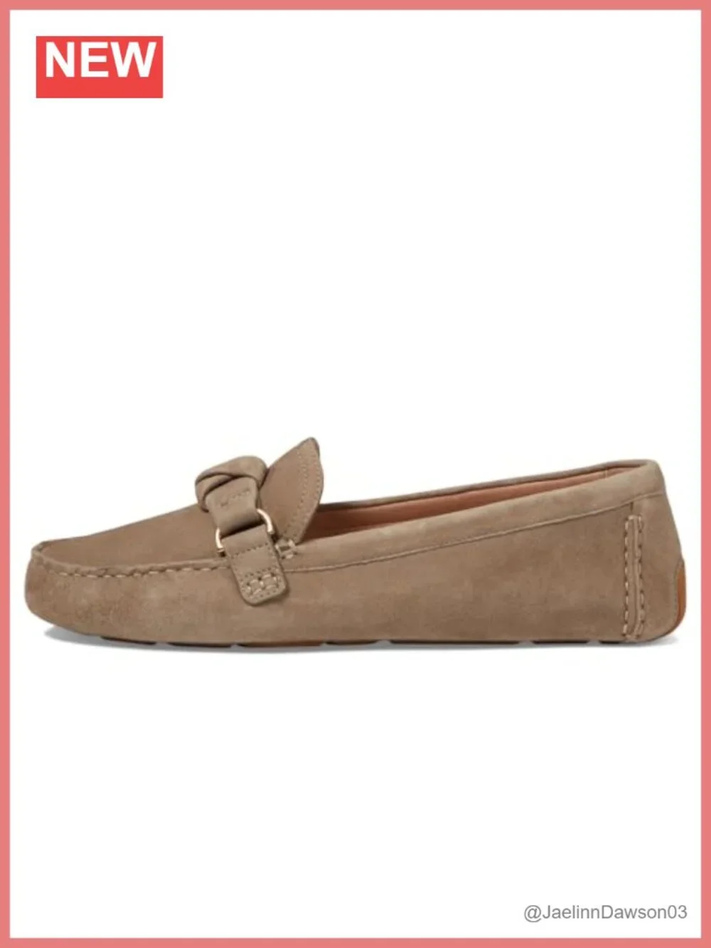 Women's Emmie Knot Driver Loafers Leather Pull-On Flats Comfort